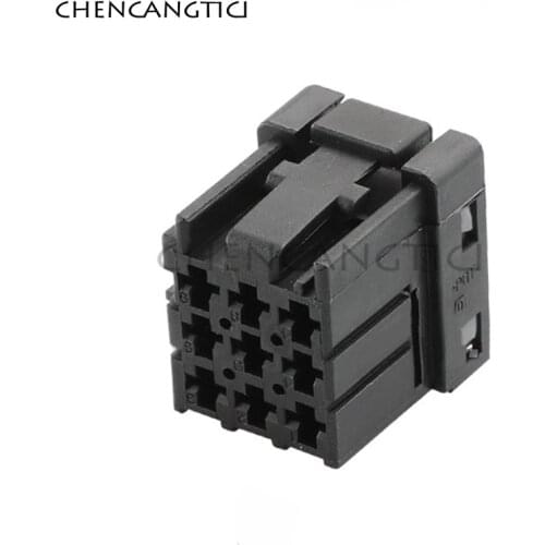 Car female wire 9 pin connector automotive Plugs socket Fuse box Wire harness Soft include 9 pcs terminals 1-968307-2