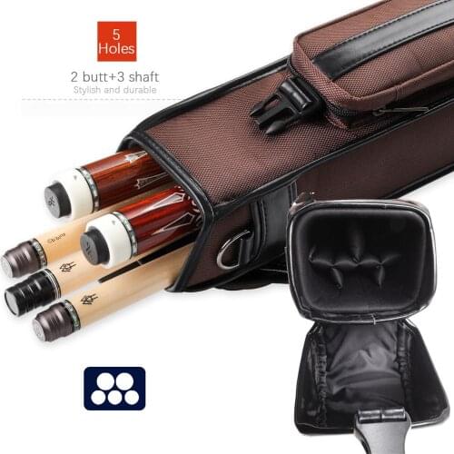 NA Billiard Cue Case Nylon Material 5 Holes 5 Colors Carrying Bag Stick Case Durable Fit 2 Butt 3 Shafts Billiard Accessories