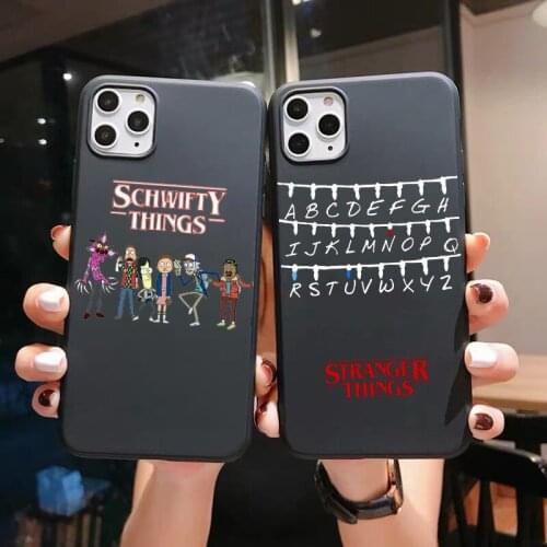 Black TPU cover Stranger Things Soft silicone phone case For iphone 12 12pro 12mini 12pro max Coque Shell