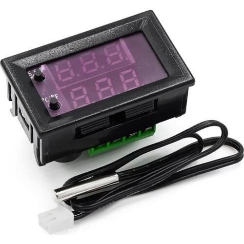 Microcomputer digital thermostat electronic W1209WK 12V red blue adjustable Fahrenheit/Celsius conversion