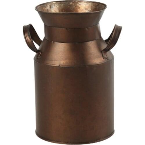 Flower Vase Pitcher Jug Metal Home Decor Wedding Vintage Iron Flowerpot