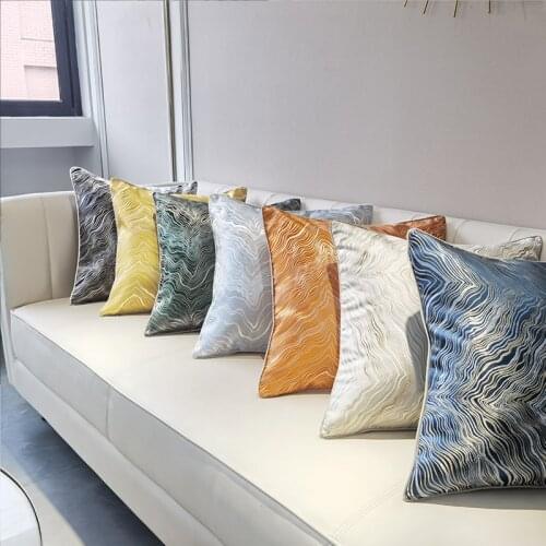 Decorative Cushions Cover 45X45 Pillow Case Nordic Throw Sofa Velvet Blue Cushion Garden Pillows Decor Home Room Outdoor Fabric