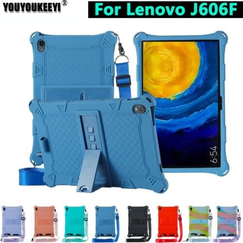 Kids Safe Shockproof Silicone Cover For Lenovo J606F 11inch Tablet With Detachable Kickstand And Shoulder StraP For Lenovo P11