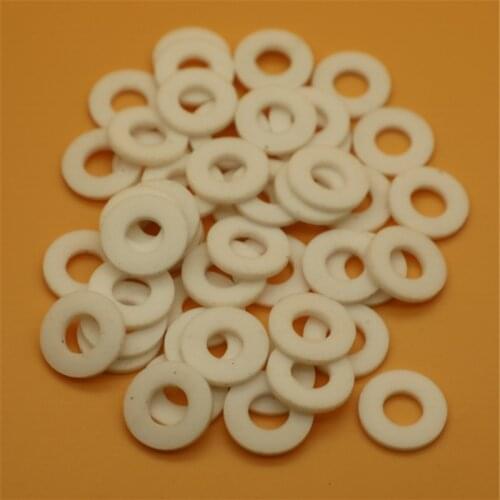 100pcs M1 Poly tetra fluoroethylene washer high temperature M1 PTFE washer gasket 0.2/0.3/0.4/0.5mm thickness