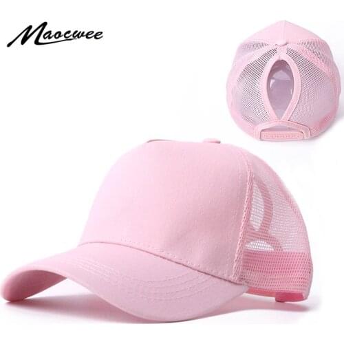 Summer Women Mesh Ponytail Baseball Caps Fashion Snapback Caps For Female Sport Hat Lady Bone High Quality Outdoor Baseball Cap