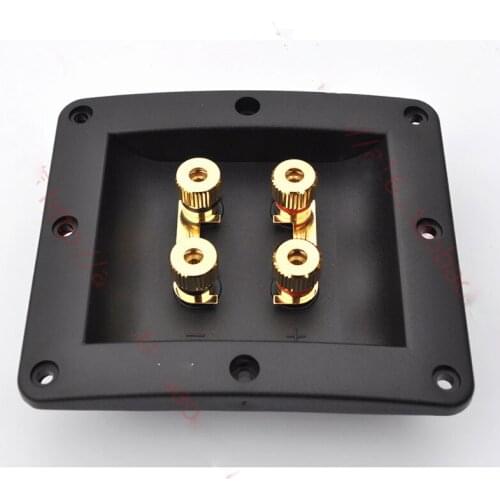20pcs/lot Super 4 speaker terminal box, the head seat of banana head is pure copper plated genuine gold