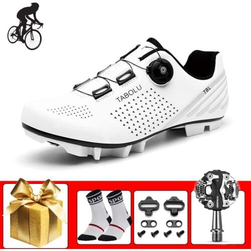 Mountain Bike Sneakers Men Sapatilha Ciclismo Mtb Cycling Shoes Add SPD Pedals Self-locking Berathable Racing Bicycle Shoes