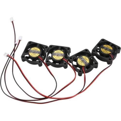 4Pcs DC12V 0.1A 4cm Cooling Fan for Computer Case CPU Cooler Radiator