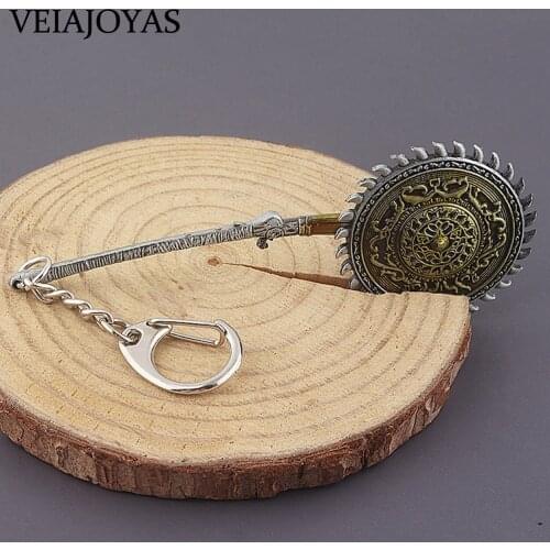 Hot Game Bloodborne Keychains Whirligig Saw Key Chain Weapon Model Pendant for Men Women Key Holder llaveros Jewelry Accessories