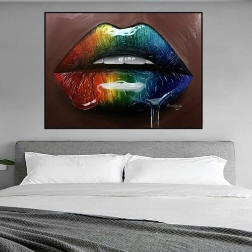 Fashion Canvas Paintings Sexy Lips Women Modern Poster Wall Art Decorative and Prints Pictures Nordic Living Room Home Decortion