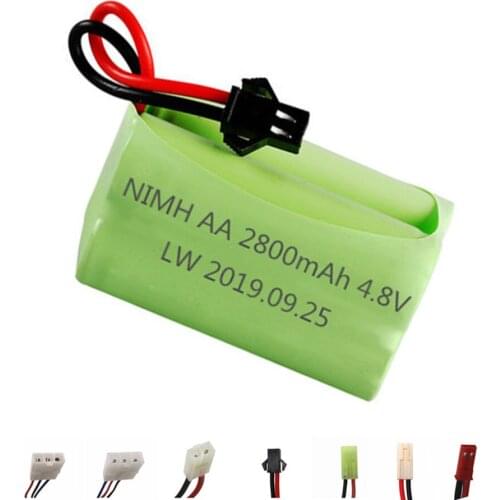 4.8v 2800mah Battery Ni-MH Battery AA battery pack For Rc toys Cars Tanks Robots Boats Guns 4.8v NIMH Battery 1pcs for RC boats