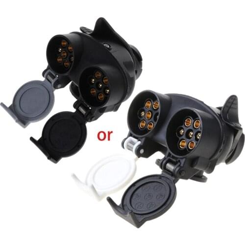 New 1 Pc 13 Pin Plug to 12N / 12S 7 Pin Sockets Caravan Towing Conversion Trailer Wiring Connector DC 12V