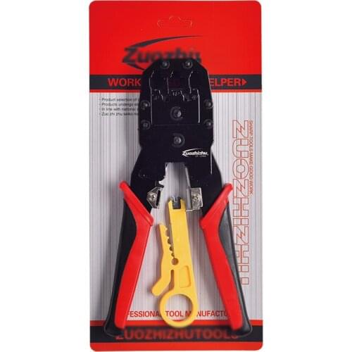 3 in 1 Crimping Tool, 8P/RJ-45 and 6P/RJ-12, RJ-11 Crimp, Cut, and Strip Tool, Network Wire Stripper Network Repair Tool