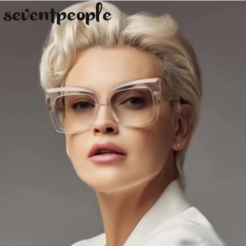 Big Frame Cat Eye Sunglasses Women 2021 Fashion Oversized Square Sun Glasses For Female Vintage Cateye Shades Eyewear UV400