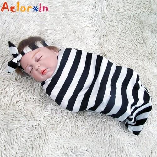 0-3Months Two-piece Set Rabbit Ear Hair Band+sleeping Bag Newborn Baby Towel Newborn Photography Cocoon Swaddle Sack Sleepsack