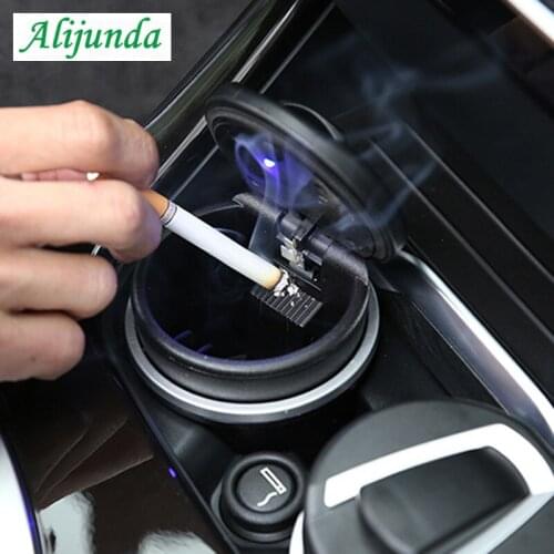 Portable car drum ashtray storage cup with LED lights for Suzuki Toyota Lexus ES250 RX350 330 ES240 GS460 CT200H CT DS