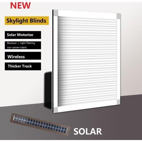 Solar Electric Skylight Honeycomb Blinds Cellular Shades Window Roof Curtains Cordless Mechanism Custom Made