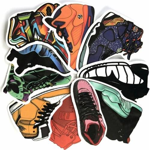 40pcs/pack Mixed Cartoon Basketball shoes car Stickers For bike skateboard Suitcase Laptop Decal Fashion Waterproof moto Sticker