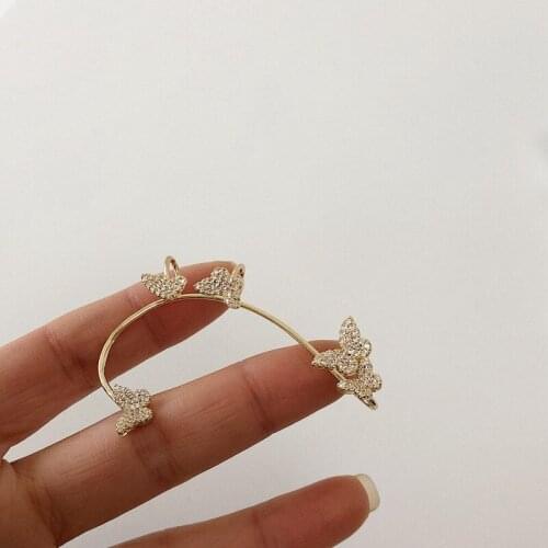 TIMEONLY Sweet CZ Zirconia Butterfly Stud Earrings for Women Girls No Pierced Ears Earring Delicate Jewellery Wedding Gifts