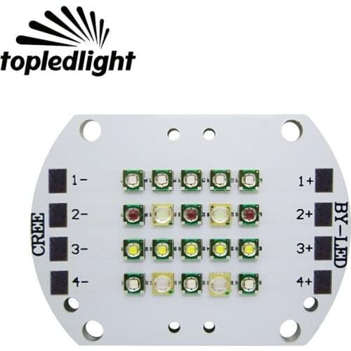 Topledlight Customized 4 Channel Cree XPE XP-E Red Royal Blue 450NM White 7000K Epileds UV 420NM Purple Led Emitter Lamp Light