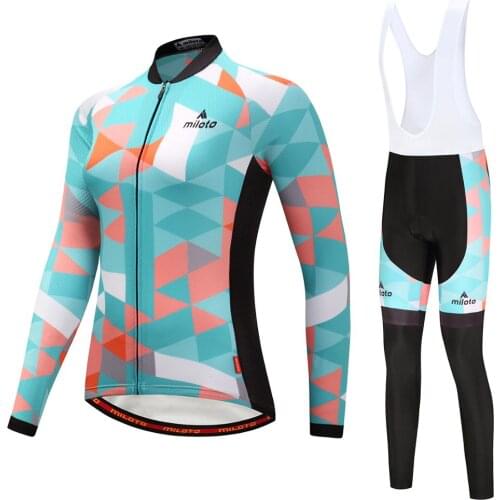 Anti-UV Spring Womens Cycling Clothing 100% Polyester Bicycle Cycling Wear Cycling Bike Clothes Cycling Jersey Set