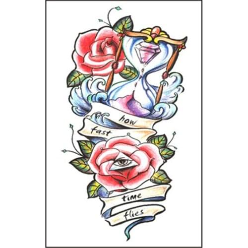 5PCS/lot Temporary Tattoo Sticker Large Fake Shoulder Body Arm Black 19CM Dragon Tattoo Strong Man Fashion