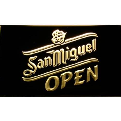 078 San Miguel Beer OPEN Bar LED Neon Light Signs with On/Off Switch 20+ Colors 5 Sizes to choose