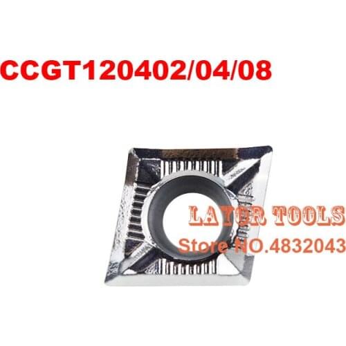 10PCS Aluminum carbide insert CCGT120402 /CCGT120404 / CCGT120408 CNC lathe tool,suit for Aluminum processing,insert SCLCR/SCFCR