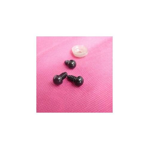 100ps---6mm/7mm/8mm/9mm/10mm/11mm/12mm/13mm/14mm/15mm full black toy eyes with washer for diy animal doll accessories