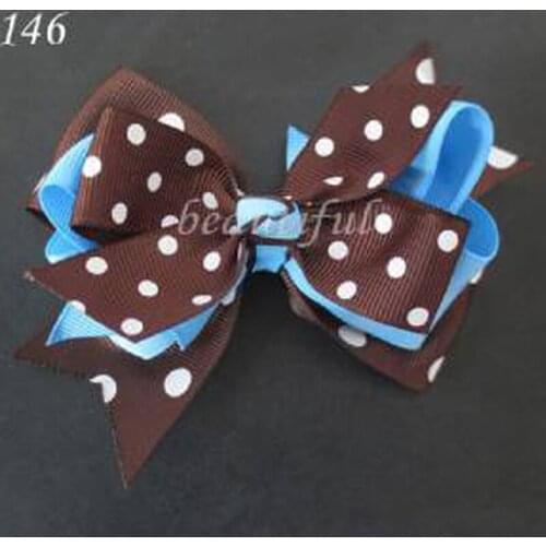 100 BLESSING Good Girl Boutique A- Three Layer 4.5" Hair Bow Clip 158 No