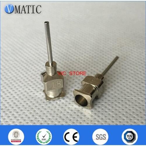 Free Shipping 0.5'' Tip Length 18G All Metal Tips Blunt Stainless Steel 12Pcs Glue Dispensing Needles 1/2 Inch