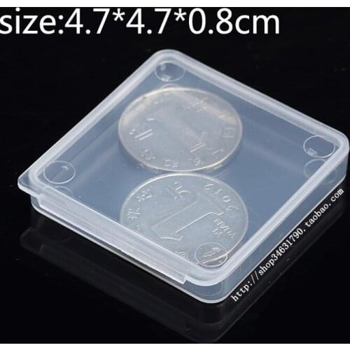 Free Shipping lidded Transparent Plastic Small square Boxes Packaging Thicken Storage Box Jewelry box Accessories Finishing Box