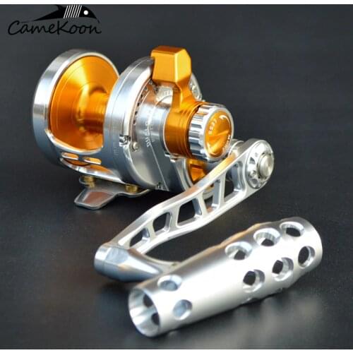 CAMEKOON Fishing Wheel 30KG Max Drag Saltwater Jigging Fishing Reel Right Handed Boat Trolling Big Game Reel