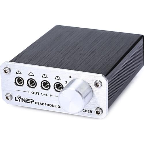 A985 Digital Audio Signal Switch 4 Input 4 Output Earphone Headphone Headset Transmission Switch 3.5mm Multi-Channel