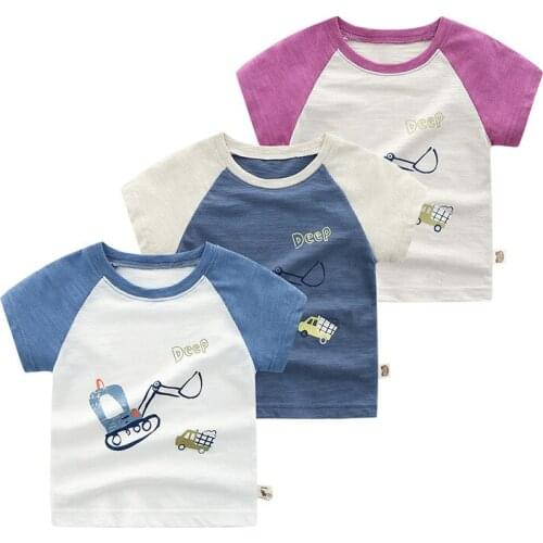 2020 kids T-shirt Summer boys girl Jurassic World dinosaur Print 100% Cotton Kids Tops toddler tees Clothes Children clothing