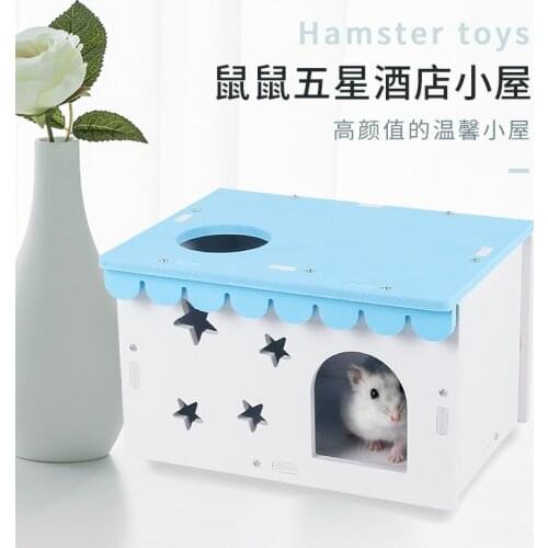 Hamsters nest flat roof house Golden Bear dragon cat guinea pig sleeping nest Mini hedgehog sleeping room hamster toy