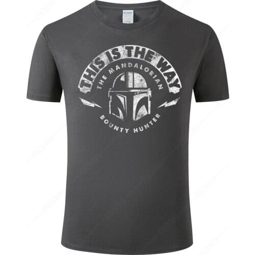 Summer Funny Male Short Sleeve T-Shirt The Mandalorian Cotton Print T Shirt Men Women Brand Tee Streetwear Shirt Cool Tops J32