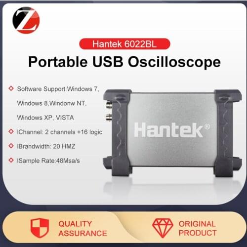 Hantek USB Oscilloscopes 6022BL 2 Channels 20Mhz 48MSa/s Handheld Digital Osciloscope Automotive Analyzer Diagnostic-tool