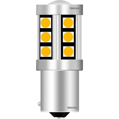 100pcs BAU15S 7507 PY21W 1156PY High Power Amber Yellow 3030 LED Bulb For Front Turn Signal Lights Rear Direction Indicator Lamp