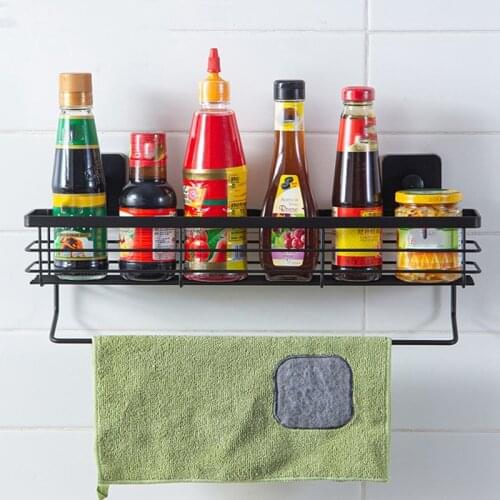 Hot Suction Cup Paper Towel Rack with Shelf-Wall-Mounted Metal Roll Organizer-Bathroom and Kitchen Paper Towel Rolls