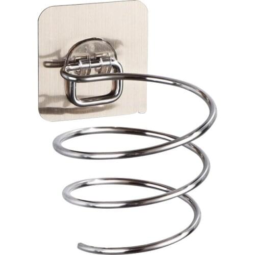 Stainless steel hair dryer holder washbasin rack hook Hairdryer organizer Paste wall bathroom shelf housekeeper storage Supply