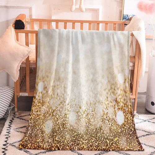 3D Print Bokeh Glitter Halo Pattern Style Blanket Customize Sofa Blanket Single Bedding Bedroom Living Room Home Decoration