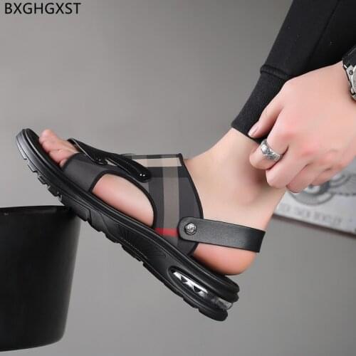 Beach Sandals Men Fashion Leather Casual Shoes Man Beach Shoes Men Sandals for Men Outdoor Summer Shoes Man Chaussure De Homme