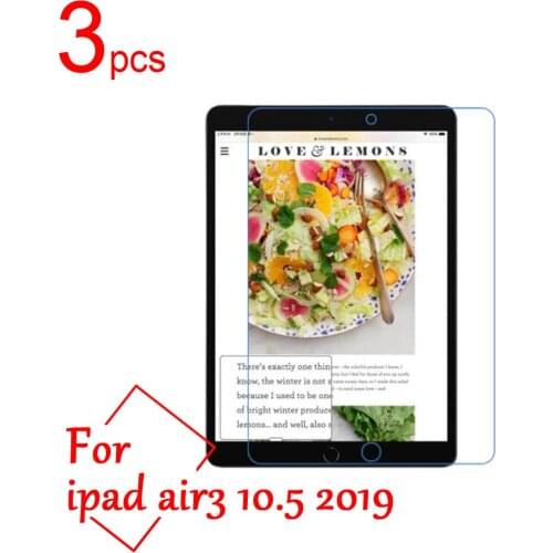 3pcs Ultra Clear/Matte/Nano anti-Explosion LCD Screen Protector cover Film For apple Ipad air 3 10.5 2019 Tablet Protective Film