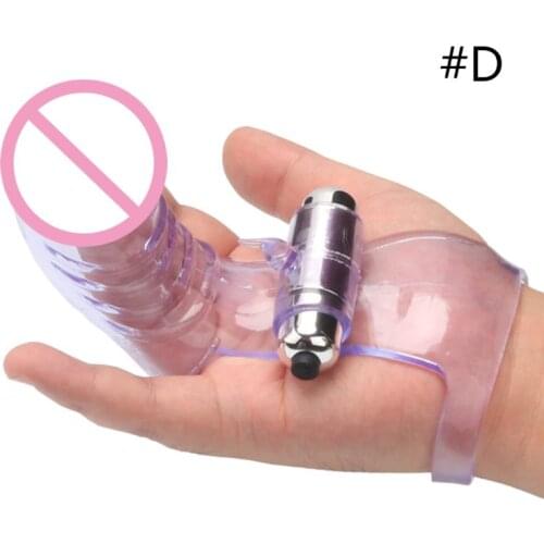 1 PCS 4 Colors Female Strap-on Finger Vibrator G-spot Stimulator Massager Adult Sex Game Toys for Women 16cm