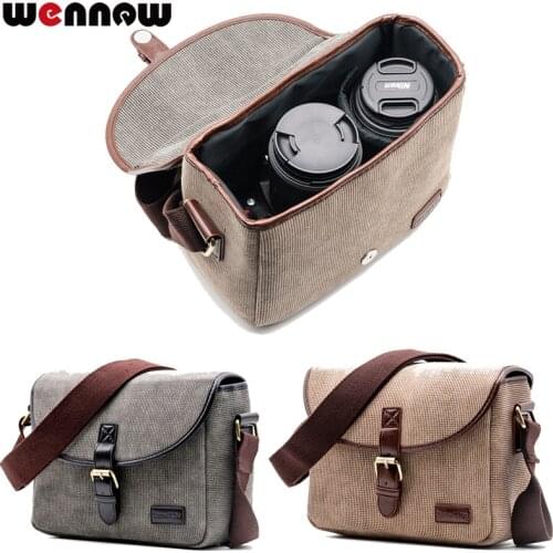 Wennew Retro Camera Bag Photo Case for Olympus OMD EM1 EM5 EM10 OM-D E-M1 E-M5 E-M10 Mark III II 3 2 E-600 E-550 E-520 E-500