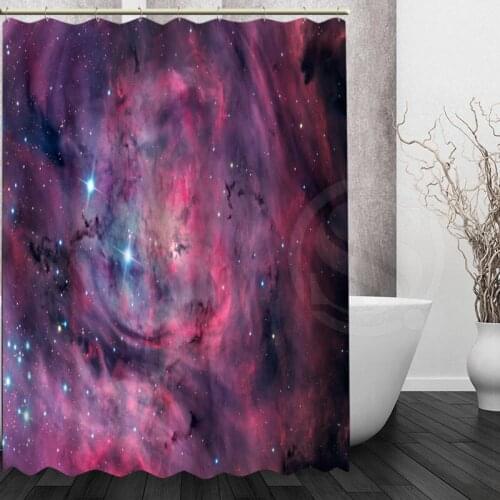 Customized Shower Curtain Bath Curtain space galaxy Polyester Waterproof Bathroom Shower Curtain