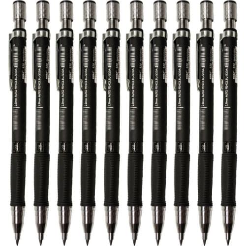 10pcs/Set Mechanical Pencil Blue Silver Black Pen Rods Black Colorful Pencils Refill For Student School Supplies Stationery