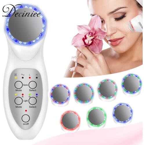 7 LED Facial Beauty Light Therapy Machine Wired Photon Skin Rejuvenation Anti Aging Firming Lifting Tightening Wrinkles Device