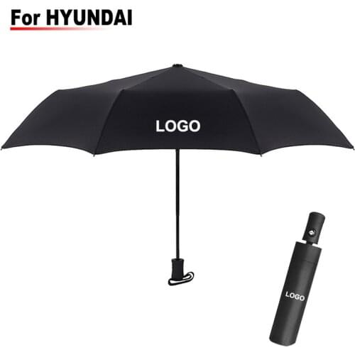 For Hyundai Logo Car Umbrella Women Men For i40 i30 i20 i10 ix35 ix20 ix25 Tucson Kona Creta Solaris Sonata Elantra Accessories
